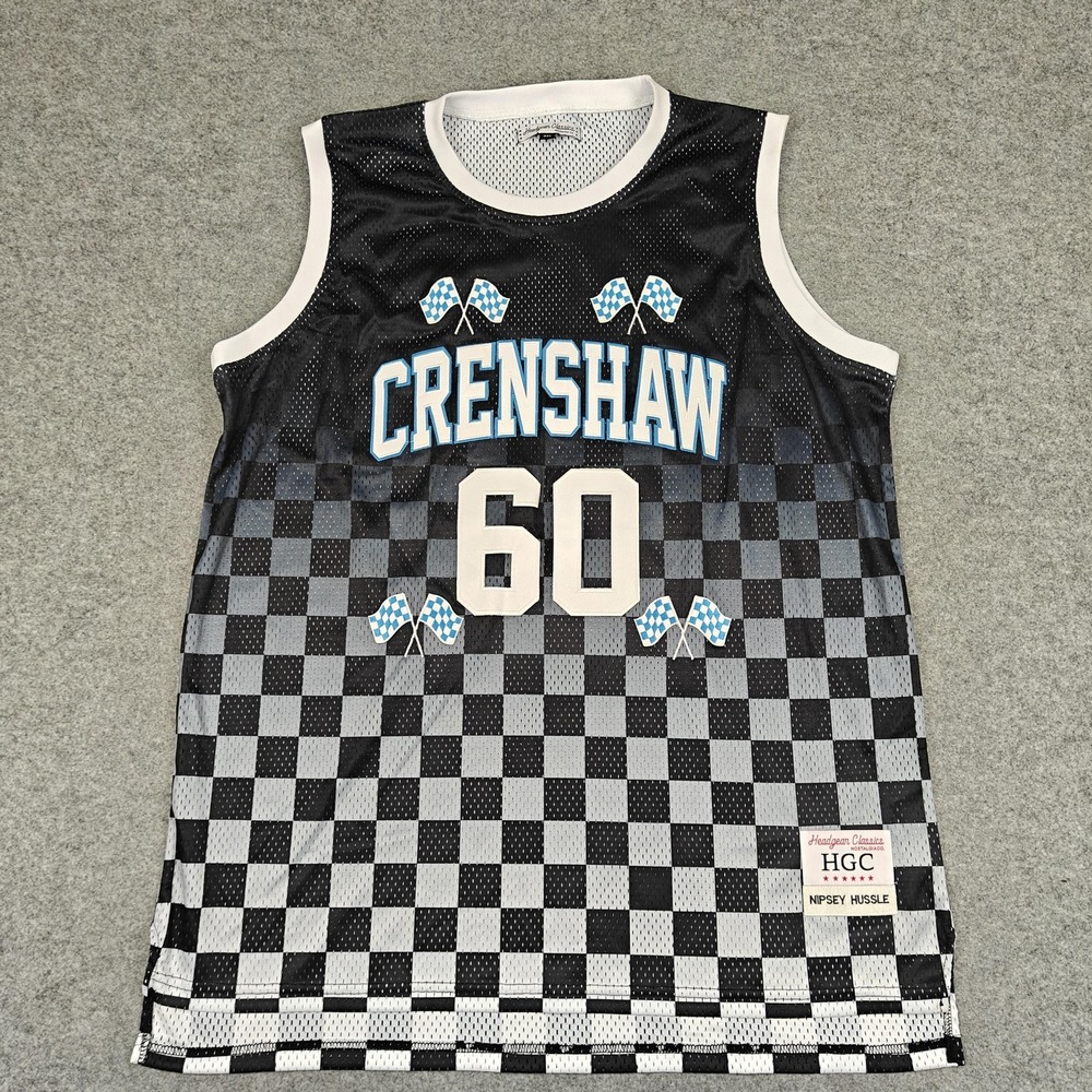 Headgear Classics Nipsey Hussle Jersey Mens‎ 3XL Black Check Crenshaw 60 NWOT